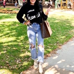 "Excuse My French" Black Pearl Sweatshirt